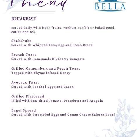 Food onboard BELLA # 1