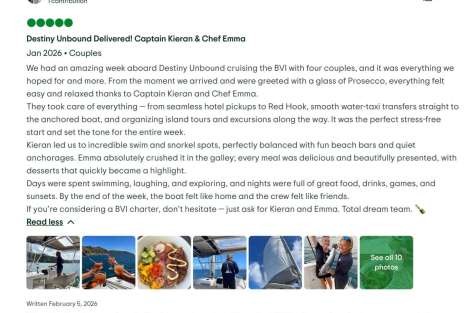 Review img # 3 of the yacht Destiny Unbound