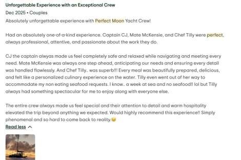 Review img # 14 of the yacht Perfect Moon